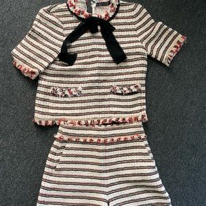 Zara tweed 2 piece co ord set